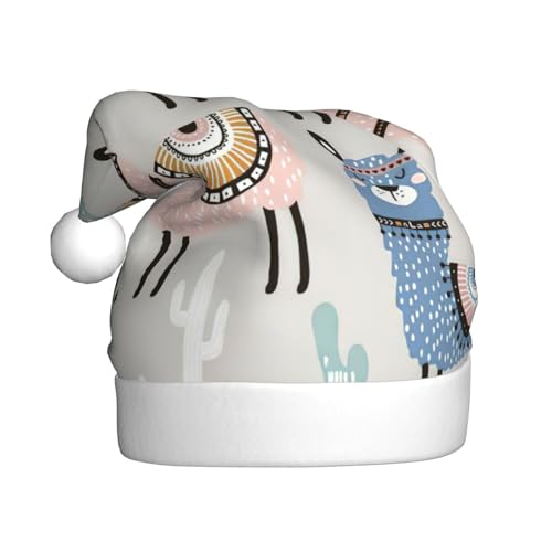 Lama-Kaktus, Plüsch-Weihnachtsmannmütze, bequeme Weihnachtsmütze für Weihnachten, Partygeschenke, passend für Erwachsene Lama-Kaktus, Plüsch-Weihnachtsmannmütze, bequeme Weihnachtsmütze für Weihnachten, Partygeschenke, passend für Erwachsene von HGFVY