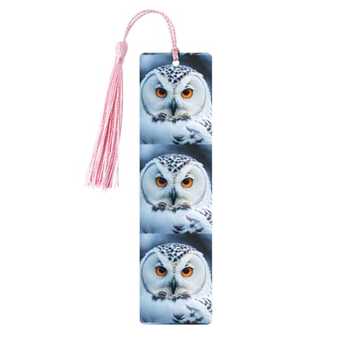 Lesezeichen aus Holz, Motiv: Schnee-Eulen-Augen, niedliche Lesezeichen, Etiketten-Ornament für Dekoration, Handwerk, Dekorationen zum Lesen, 5 Stück Lesezeichen aus Holz, Motiv: Schnee-Eulen-Augen, niedliche Lesezeichen, Etiketten-Ornament für Dekoration, Handwerk, Dekorationen zum Lesen, 5 Stück von HGFVY