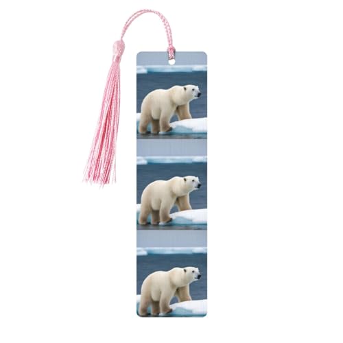 Lesezeichen mit Eisbär-Druck, 5 Stück, niedliche Lesezeichen, Etikett, Ornament für Dekoration, Handwerk, Dekorationen zum Lesen von HGFVY