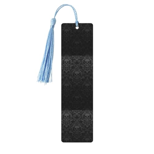 Lesezeichen mit Gothic-Totenkopf-Druck, 5 Stück, niedliche Lesezeichen, Etikett, Ornament für Dekoration, Handwerk, Dekorationen zum Lesen von HGFVY