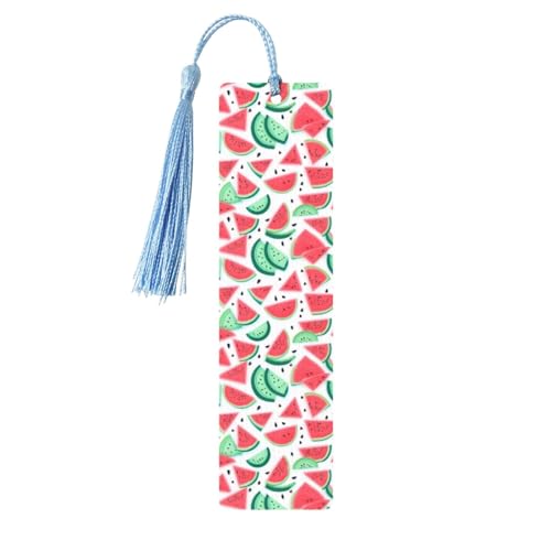 Lesezeichen mit Obst-Wassermelonen-Druck, 5 Stück, niedliche Lesezeichen, Etiketten-Ornament für Dekoration, Handwerk, Dekorationen zum Lesen von HGFVY