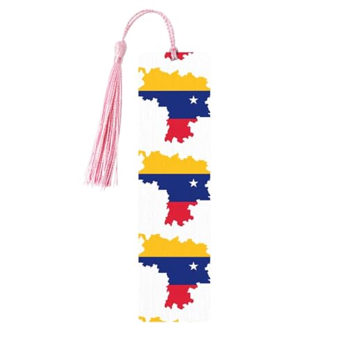 Lesezeichen mit Venezuela-Flagge, niedliches Lesezeichen, Etiketten-Ornament für Dekoration, Handwerk, Dekorationen zum Lesen, 5 Stück von HGFVY