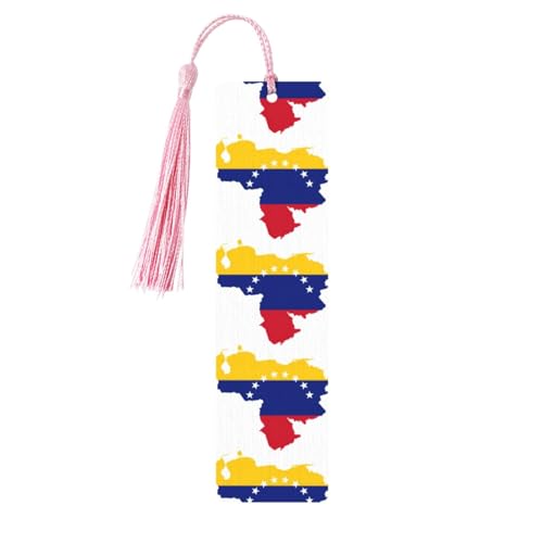 Lesezeichen mit Venezuela-Flagge, niedliches Lesezeichen, Etiketten-Ornament für Dekoration, Handwerk, Dekorationen zum Lesen, 5 Stück von HGFVY