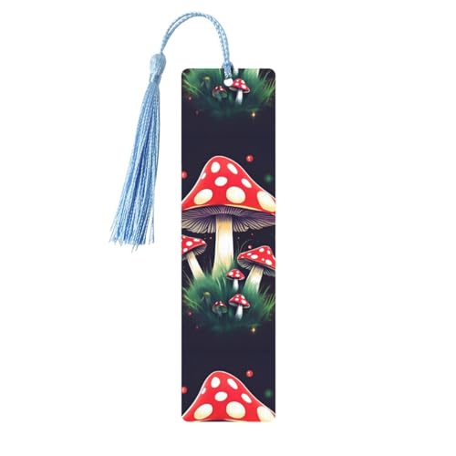 Lesezeichen mit Zauberpilzen, 5 Stück, niedliche Lesezeichen, Etikett, Ornament für Dekoration, Handwerk, Dekorationen zum Lesen von HGFVY