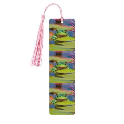 Lesezeichen mit niedlichem Frosch-Druck, 5 Stück, niedliche Lesezeichen, Etiketten-Ornament für Dekoration, Handwerk, Dekorationen zum Lesen von HGFVY