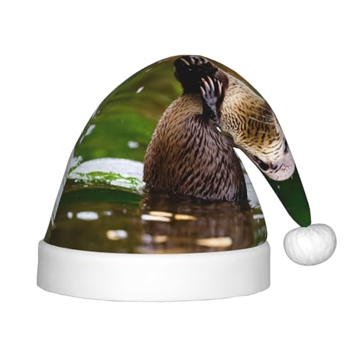 Niedliche braune Otter, Plüsch-Weihnachtsmannmütze, bequeme Weihnachtsmütze für Weihnachten, Party, Gastgeschenke, passend für Jugendliche Niedliche braune Otter, Plüsch-Weihnachtsmannmütze, bequeme Weihnachtsmütze für Weihnachten, Party, Gastgeschenke, passend für Jugendliche von HGFVY