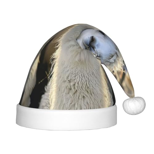 Niedlicher Lama, Plüsch-Weihnachtsmannmütze, bequeme Weihnachtsmütze für Weihnachten, Partygeschenke, passend für Jugendliche Niedlicher Lama, Plüsch-Weihnachtsmannmütze, bequeme Weihnachtsmütze für Weihnachten, Partygeschenke, passend für Jugendliche von HGFVY