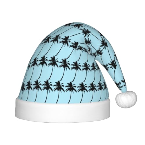 Palme, Plüsch-Weihnachtsmannmütze, bequeme Weihnachtsmütze für Weihnachten, Partygeschenke, passend für Jugendliche, 1 Packung von HGFVY