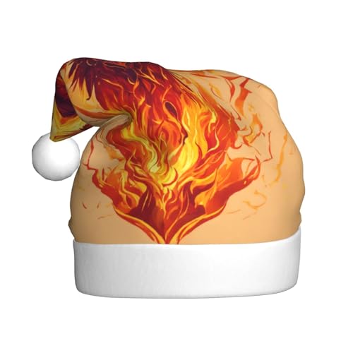Phoenix Plüsch-Weihnachtsmannmütze, bequeme Weihnachtsmütze für Weihnachten, Partygeschenke, passend für Erwachsene, 1 Stück von HGFVY