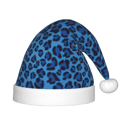 Plüsch-Weihnachtsmütze mit Leopardenmuster, bequeme Weihnachtsmütze für Weihnachten, Party, Gastgeschenke, passend für Jugendliche von HGFVY