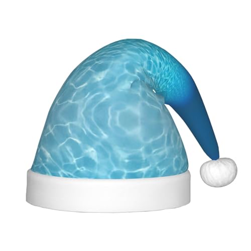 Ruhige Unterwasserlandschaft, Plüsch-Weihnachtsmannmütze, bequeme Weihnachtsmütze für Weihnachten, Partygeschenke, passend für Jugendliche von HGFVY