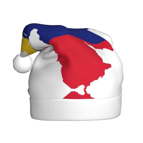 Venezuela-Flagge, Plüsch-Weihnachtsmannmütze, bequeme Weihnachtsmütze für Weihnachten, Partygeschenke, passend für Erwachsene, 1 Stück von HGFVY