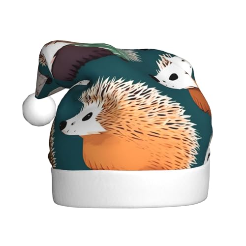Viele Igel, 1 Stück, Plüsch-Weihnachtsmannmütze, bequeme Weihnachtsmütze für Weihnachten, Partygeschenke, passend für Erwachsene Viele Igel, 1 Stück, Plüsch-Weihnachtsmannmütze, bequeme Weihnachtsmütze für Weihnachten, Partygeschenke, passend für Erwachsene von HGFVY