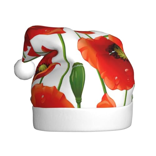 Weihnachtsmütze aus Plüsch, Weihnachtsmannmütze, bequeme Weihnachtsmütze für Weihnachten, Partygeschenke, passend für Erwachsene, 1 Packung Weihnachtsmütze aus Plüsch, Weihnachtsmannmütze, bequeme Weihnachtsmütze für Weihnachten, Partygeschenke, passend für Erwachsene, 1 Packung von HGFVY