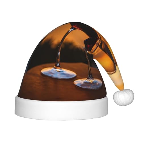 Weihnachtsmütze aus Plüsch, Weihnachtsmannmütze, bequeme Weihnachtsmütze für Weihnachten, Partygeschenke, passend für Jugendliche, Rotwein, 1 Stück Weihnachtsmütze aus Plüsch, Weihnachtsmannmütze, bequeme Weihnachtsmütze für Weihnachten, Partygeschenke, passend für Jugendliche, Rotwein, 1 Stück von HGFVY