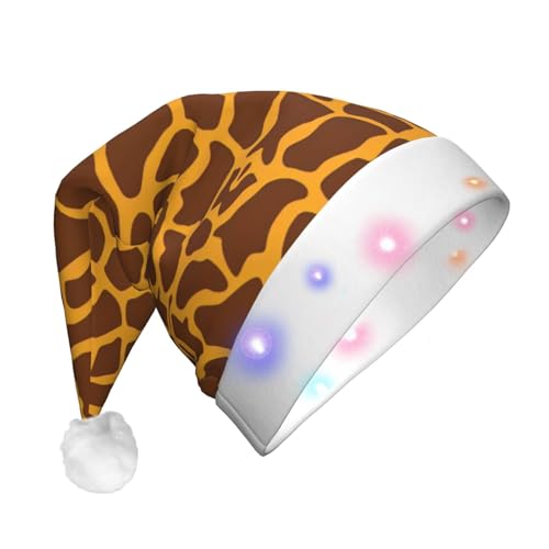 Weihnachtsmütze mit Giraffen-Druck, beleuchtete Weihnachtsmütze, Uni, für Party, Urlaub, Partyzubehör Weihnachtsmütze mit Giraffen-Druck, beleuchtete Weihnachtsmütze, Uni, für Party, Urlaub, Partyzubehör von HGFVY