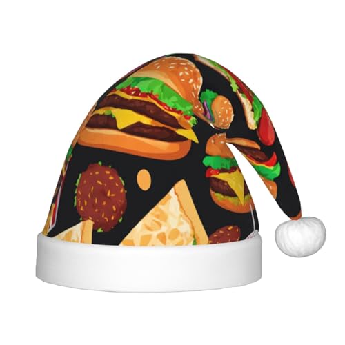 Weihnachtsmütze mit Lebensmittelmuster, lustig, 1 Stück, Plüsch-Weihnachtsmannmütze, bequeme Weihnachtsmütze für Weihnachten, Partygeschenke, passend für Jugendliche Weihnachtsmütze mit Lebensmittelmuster, lustig, 1 Stück, Plüsch-Weihnachtsmannmütze, bequeme Weihnachtsmütze für Weihnachten, Partygeschenke, passend für Jugendliche von HGFVY