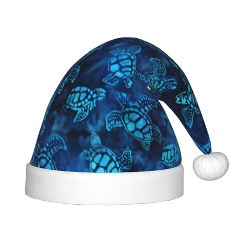 Weihnachtsmütze mit Meeresschildkröte, Blau, 1 Stück, Plüsch-Weihnachtsmannmütze, bequeme Weihnachtsmütze für Weihnachten, Partygeschenke, passend für Jugendliche Weihnachtsmütze mit Meeresschildkröte, Blau, 1 Stück, Plüsch-Weihnachtsmannmütze, bequeme Weihnachtsmütze für Weihnachten, Partygeschenke, passend für Jugendliche von HGFVY