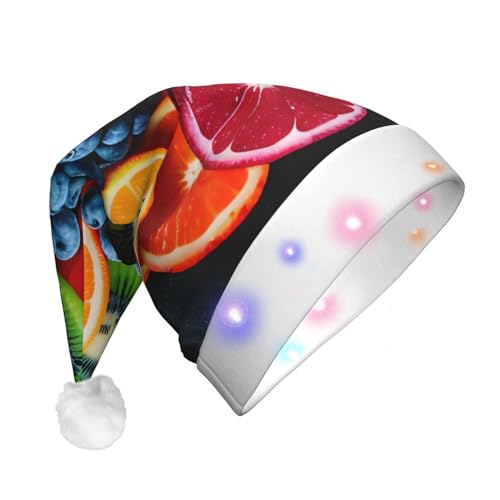 Weihnachtsmütze mit Regenbogen-Motiv, beleuchtete Weihnachtsmütze, Uni, für Party, Urlaub, Partyzubehör Weihnachtsmütze mit Regenbogen-Motiv, beleuchtete Weihnachtsmütze, Uni, für Party, Urlaub, Partyzubehör von HGFVY