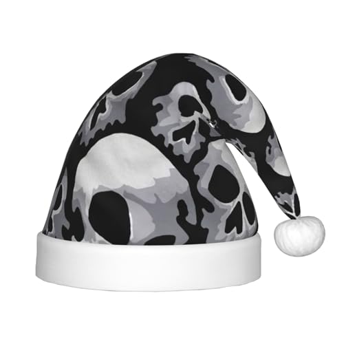 Weihnachtsmütze mit Totenkopf-Motiv, 1 Stück, Plüsch, Weihnachtsmannmütze, bequeme Weihnachtsmütze für Weihnachten, Partygeschenke, passend für Jugendliche Weihnachtsmütze mit Totenkopf-Motiv, 1 Stück, Plüsch, Weihnachtsmannmütze, bequeme Weihnachtsmütze für Weihnachten, Partygeschenke, passend für Jugendliche von HGFVY
