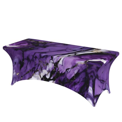 HGKHadc Essentielle Tischdecke, rechteckig, elastisch, waschbar, knitterfrei, marmoriert, violett HGKHadc Essentielle Tischdecke, rechteckig, elastisch, waschbar, knitterfrei, marmoriert, violett von HGKHadc