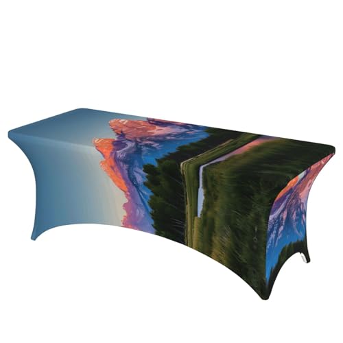 HGKHadc Grand Teton Tischdecke mit Nationalpark-Druck, rechteckig, elastisch, waschbar, knitterarm HGKHadc Grand Teton Tischdecke mit Nationalpark-Druck, rechteckig, elastisch, waschbar, knitterarm von HGKHadc