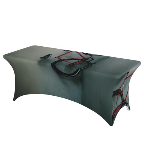 HGKHadc Rechteckige, elastische Tischdecke mit Retro-Fahrradmuster, waschbar, knitterarm HGKHadc Rechteckige, elastische Tischdecke mit Retro-Fahrradmuster, waschbar, knitterarm von HGKHadc