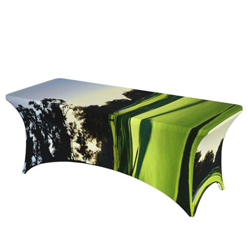 HGKHadc Tischdecke, rechteckig, elastisch, waschbar, knitterfrei, Motiv: Golfplatz HGKHadc Tischdecke, rechteckig, elastisch, waschbar, knitterfrei, Motiv: Golfplatz von HGKHadc