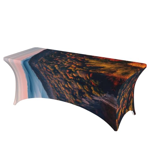 HGKHadc Tischdecke, rechteckig, elastisch, waschbar, knitterfrei, Motiv: Rauchgebirge HGKHadc Tischdecke, rechteckig, elastisch, waschbar, knitterfrei, Motiv: Rauchgebirge von HGKHadc