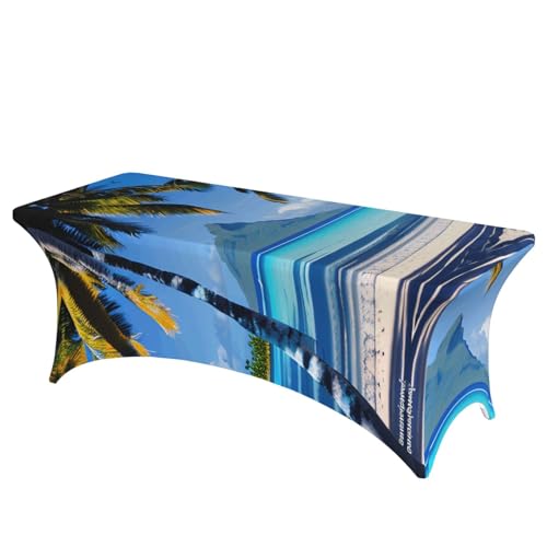 HGKHadc Tischdecke, rechteckig, elastisch, waschbar, knitterfrei, Motiv: Tahiti Beaches HGKHadc Tischdecke, rechteckig, elastisch, waschbar, knitterfrei, Motiv: Tahiti Beaches von HGKHadc