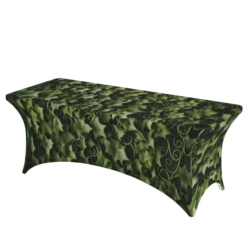 HGKHadc Tischdecke, rechteckig, elastisch, waschbar, knitterfrei, Motiv: florale Wirbel, Efeu-Druck HGKHadc Tischdecke, rechteckig, elastisch, waschbar, knitterfrei, Motiv: florale Wirbel, Efeu-Druck von HGKHadc