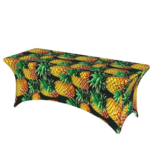 HGKHadc Tischdecke, rechteckig, elastisch, waschbar, knitterfrei, Motiv: tropische Früchte und Ananas HGKHadc Tischdecke, rechteckig, elastisch, waschbar, knitterfrei, Motiv: tropische Früchte und Ananas von HGKHadc