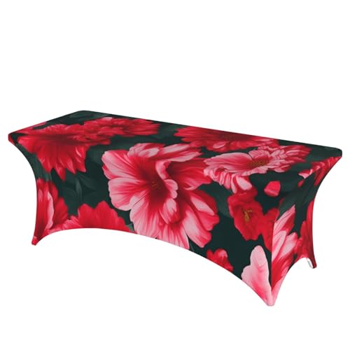 HGKHadc Tischdecke, rechteckig, elastisch, waschbar, knitterfrei, Rot / Rosa HGKHadc Tischdecke, rechteckig, elastisch, waschbar, knitterfrei, Rot / Rosa von HGKHadc