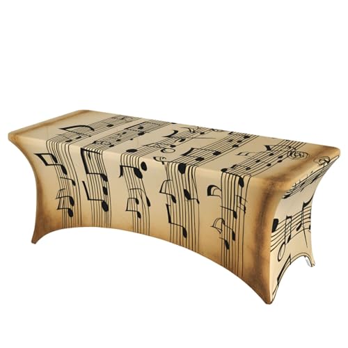 HGKHadc Tischdecke mit Musiknoten-Aufdruck, rechteckig, elastisch, waschbar, knitterarm HGKHadc Tischdecke mit Musiknoten-Aufdruck, rechteckig, elastisch, waschbar, knitterarm von HGKHadc
