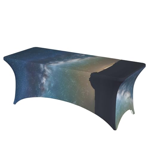 HGKHadc Tischdecke mit Sternenhimmel-Motiv, rechteckig, elastisch, waschbar, knitterarm HGKHadc Tischdecke mit Sternenhimmel-Motiv, rechteckig, elastisch, waschbar, knitterarm von HGKHadc