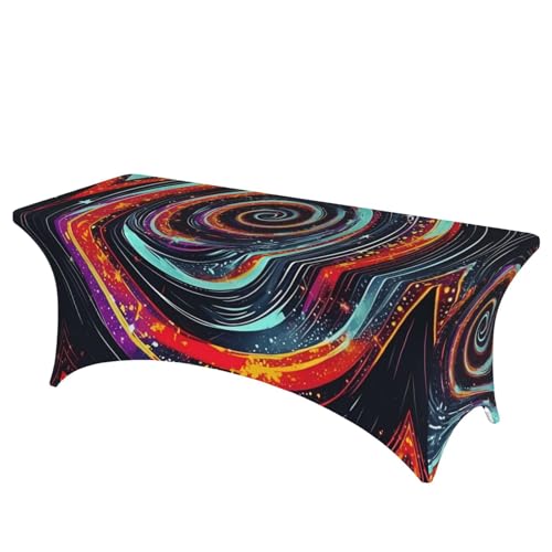 HGKHadc Tischdecke mit Weltraumspirale, kosmischer Druck, rechteckig, elastisch, waschbar, knitterarm HGKHadc Tischdecke mit Weltraumspirale, kosmischer Druck, rechteckig, elastisch, waschbar, knitterarm von HGKHadc