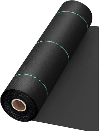 HGOuhK Geotextil Unkrautvlies für den Außenbereich, Unkrautbekämpfungs-Membran, Bodenabdeckung, Unkrautschutzmembran (1,22 x 91 m) von HGOuhK