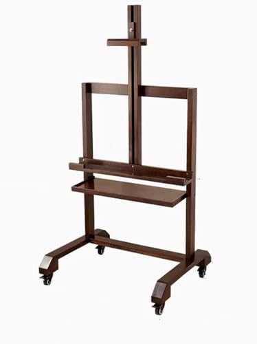 HGOuhK Mobiler TV-Ständer Verstellbares TV-Rack aus Massivholz - Stand-TV-Ständer aus Holz, Staffelei for Zuhause und Klassenzimmer, modern TV-Bodenständer(B) von HGOuhK