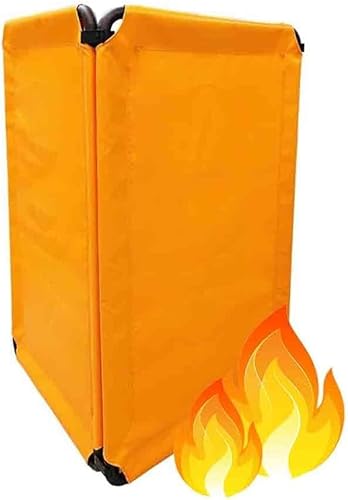 HGOuhK Schweißdecke Schweißerschutzwand mit Rahmen, Schweißvorhang, Flammhemmender Schweißerschutz, for Werkstatt/Industrie Schweißvorhänge(4PCS-110X58CM) von HGOuhK