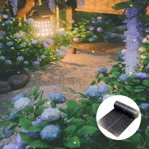 HGOuhK Unkrautvlies für den Garten, Geotextilien, Unkrautbekämpfungsgewebe für Terrassen, Unkrautbekämpfungsmembran (0,9 x 15 m) von HGOuhK