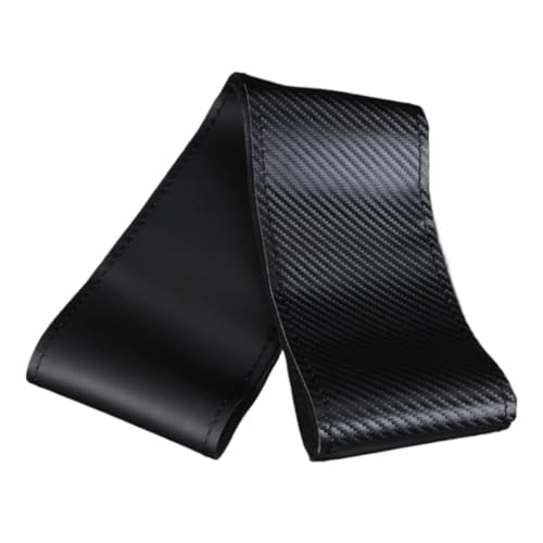 HGPVPKZAZD Auto Lenkradbezug Splice Auto-Lenkradbezug Mit Nadel-Set 38 cm Mikrofaser-Leder Universelle Passform rutschfest Auto Lenkradschale(A-Black) von HGPVPKZAZD