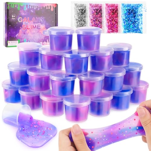 HGRGHH 20PCS Slime Set, Galaxy Slime Party Favors, Fluffy, Nicht Klebrig, Schmutzfrei, Streßabbauend, Mädchen Geschenke 6-12 Jahre, Kindergeburtstag Mitgebsel Schleim Set für Mädchen Jungen HGRGHH 20PCS Slime Set, Galaxy Slime Party Favors, Fluffy, Nicht Klebrig, Schmutzfrei, Streßabbauend, Mädchen Geschenke 6-12 Jahre, Kindergeburtstag Mitgebsel Schleim Set für Mädchen Jungen von HGRGHH