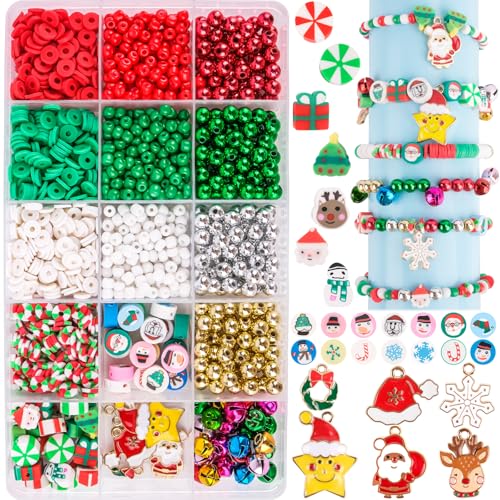 HGRGHH Weihnachten Perlen Set für Armbänder, 1421 Stück Weihnachtsperlen für die Schmuckherstellung, DIY Armbänder Selber Machen, Weihnachtsgeschenke Basteln Perlen für Mädchen 5 6 7 8 9 10 Jahre HGRGHH Weihnachten Perlen Set für Armbänder, 1421 Stück Weihnachtsperlen für die Schmuckherstellung, DIY Armbänder Selber Machen, Weihnachtsgeschenke Basteln Perlen für Mädchen 5 6 7 8 9 10 Jahre von HGRGHH