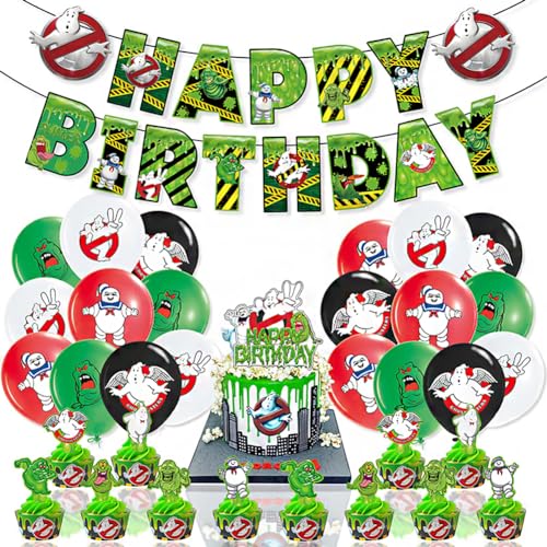 HGSHUO Ghost Geburtstag Deko für Ghostbusters Luftballon Tortendeko Kindergeburtstag Ballon Girlande Happy Birthday Banner Ghostbuster Geburtstagsdeko Halloween HGSHUO Ghost Geburtstag Deko für Ghostbusters Luftballon Tortendeko Kindergeburtstag Ballon Girlande Happy Birthday Banner Ghostbuster Geburtstagsdeko Halloween von HGSHUO