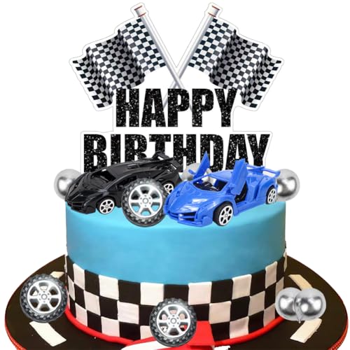 HGSHUO Rennwagen Tortendeko Geburtstag Kuchen Deko Racing Car Cake Topper Happy Birthday Torte Deko Auto Kuchendeko Kuchendekoration Rennen Cupcake Topper Kindergeburtstag HGSHUO Rennwagen Tortendeko Geburtstag Kuchen Deko Racing Car Cake Topper Happy Birthday Torte Deko Auto Kuchendeko Kuchendekoration Rennen Cupcake Topper Kindergeburtstag von HGSHUO