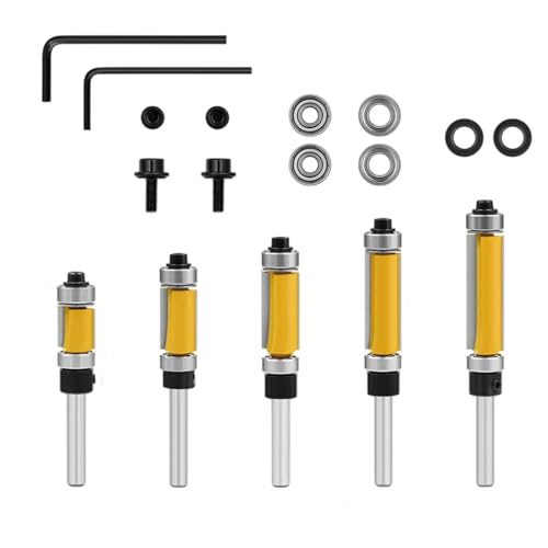 5/15pcs 1/4 Zoll Schaft Mahlen Cutter Holzschnitzer Redged Trimmer Router Bit Holzbearbeitungsmahlen Router Bit Installation Holzwerkzeug von HGZHNAT