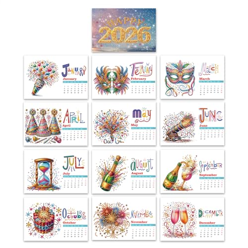 Diamond-Painting Kalender 2026, Diamond-Painting Adventskalender, 2026 Schreibtisch Kalendermalerei Stehend Kreative Desktop Weihnachtsgeschenke Diamond-Painting Kalender 2026, Diamond-Painting Adventskalender, 2026 Schreibtisch Kalendermalerei Stehend Kreative Desktop Weihnachtsgeschenke von HGZHNAT