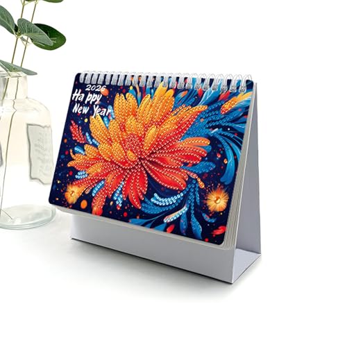 Diamond-Painting Kalender 2026, Diamond-Painting Adventskalender, Diamantmalerei Papierkalender 2026, Kalender Diamondss Gemälde Kits Diamondss Art Desk Für Home Office von HGZHNAT