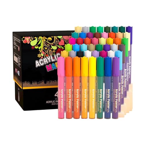 HGZHNAT Acrylic Marker, Acrylfarben Set, Filzstifte,Acrylstifte FüR Steine Wasserfest, 8/12/24/36/48 Farbe, Wasserbasis Tinten Acryl Paint Pen, FüR Malerei Auf Keramik Glas Stoff Scrapbooking HGZHNAT Acrylic Marker, Acrylfarben Set, Filzstifte,Acrylstifte FüR Steine Wasserfest, 8/12/24/36/48 Farbe, Wasserbasis Tinten Acryl Paint Pen, FüR Malerei Auf Keramik Glas Stoff Scrapbooking von HGZHNAT