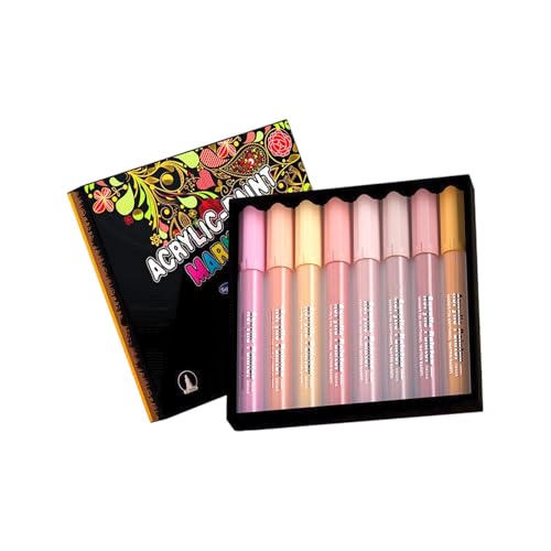 HGZHNAT Acrylic Marker, Acrylfarben Set, Filzstifte,Acrylstifte FüR Steine Wasserfest, 8/12/24/36/48 Farbe, Wasserbasis Tinten Acryl Paint Pen, FüR Malerei Auf Keramik Glas Stoff Scrapbooking HGZHNAT Acrylic Marker, Acrylfarben Set, Filzstifte,Acrylstifte FüR Steine Wasserfest, 8/12/24/36/48 Farbe, Wasserbasis Tinten Acryl Paint Pen, FüR Malerei Auf Keramik Glas Stoff Scrapbooking von HGZHNAT